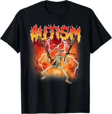 Autism Skeleton Funny Oddly Specific Dank Meme T-Shirt