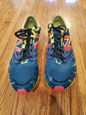 New Balance Blue Yellow MXC700SY V2 Rev Lite Spike Shoes Sz 11.5 D used 