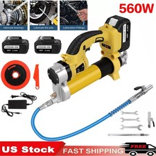 Electric Grease Gun with 2x5500MAh Battery Powered 8000PSI Cordless Tool 560W