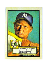 Donald Trump 1952 Mickey Mantle Rookie Style Custom Baseball Card