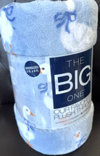 SILLY GOOSE Geese Blue White 5x6 ft Oversized THROW BLANKET The Big One NEW