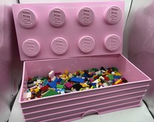 Lego Dark Pink 8-Stud Storage Brick – Large Plastic Organizer Box With Lego