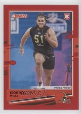 2020 Panini Donruss Rookie Press Proof Red Jedrick Wills #269 0w94