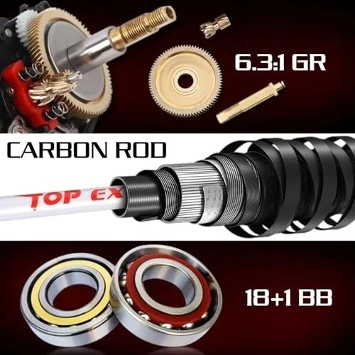 Baitcaster Combo, 6.9 FT-MH-Fast-Rod A: Pearl White-Left Handed Reel Combo - Image 2 of 4