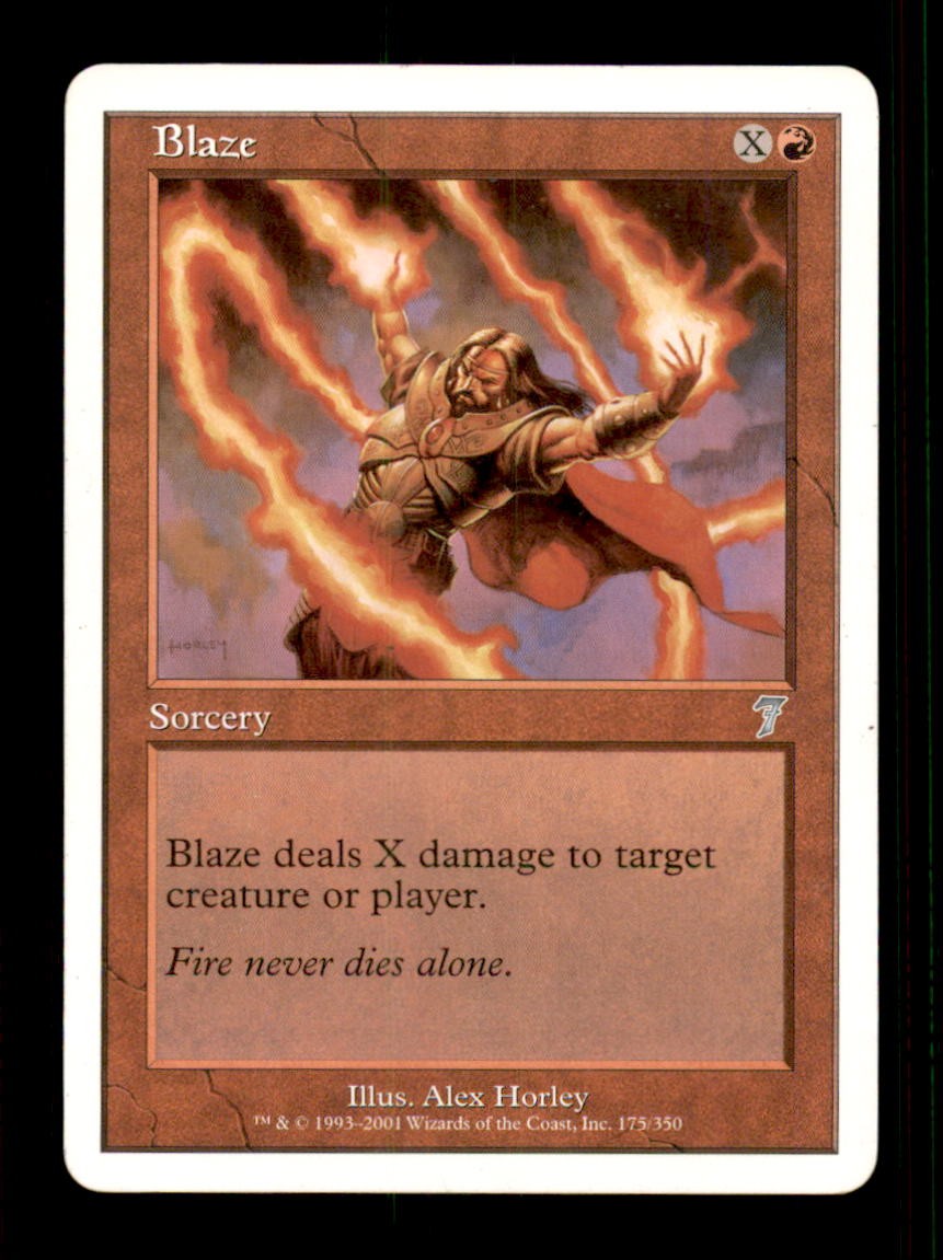 Blaze LP Light Play Seventh Edition MTG [10458]