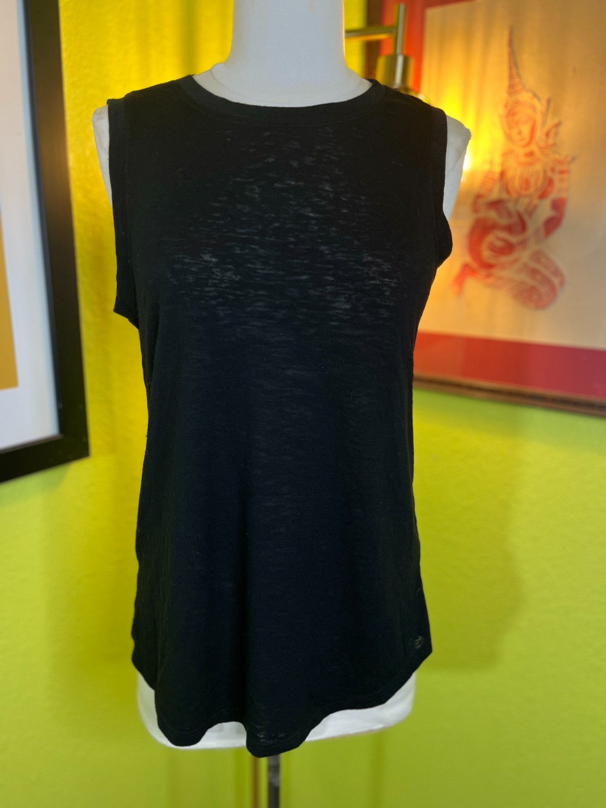 Athleta Solid Black Modal Tank Effortless Layerin… - image 2