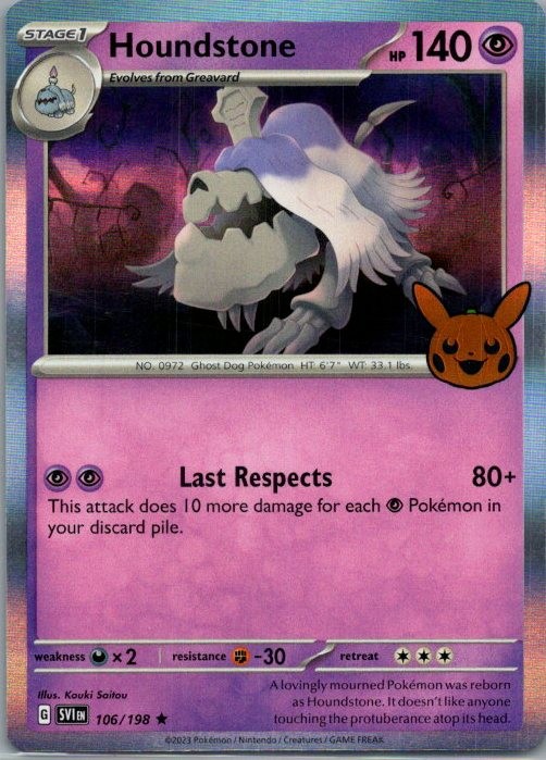 HOUNDSTONE 106/198 RARE SCARLET & VIOLET POKEMON HOLO NM/M