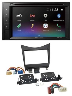 Pioneer Bluetooth MP3 USB 2DIN DAB DVD Autoradio für Honda Accord 02-08 schwarz