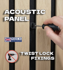 Twist lock fixings for acoustic decorative panels (pack of 5/10/15) BLACK 13mm