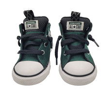Chuck Taylor All Star Hi Top Green  Black, White Soles Size 7 Toddler NEW