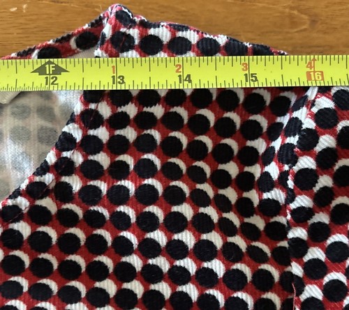 Boden Hannah Red Black Geo Polka Dot Corduroy Sheath Dress US 16L Excellent - Afbeelding 8 van 13