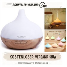 ASAKUKI Diffuseur d'Arôme 300ML | Humidificateur à Ultrasons avec 7 Couleurs LED