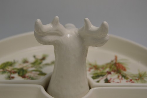 Williams Sonoma Woodland Berry Stag Head Lazy Susan NIB New Christmas Trays - Picture 22 of 24
