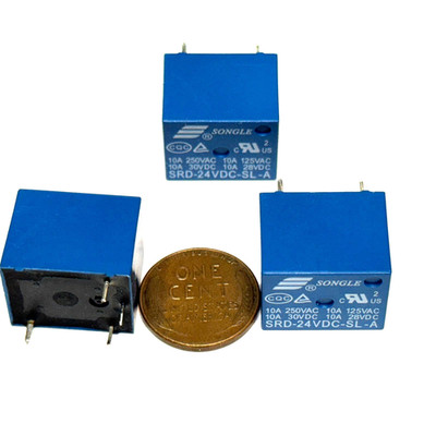 3 pieces SRD-24VDC-SL-A SONGLE Relay 24VDC 10A 4 Pins PCB DIP4 T73 E239