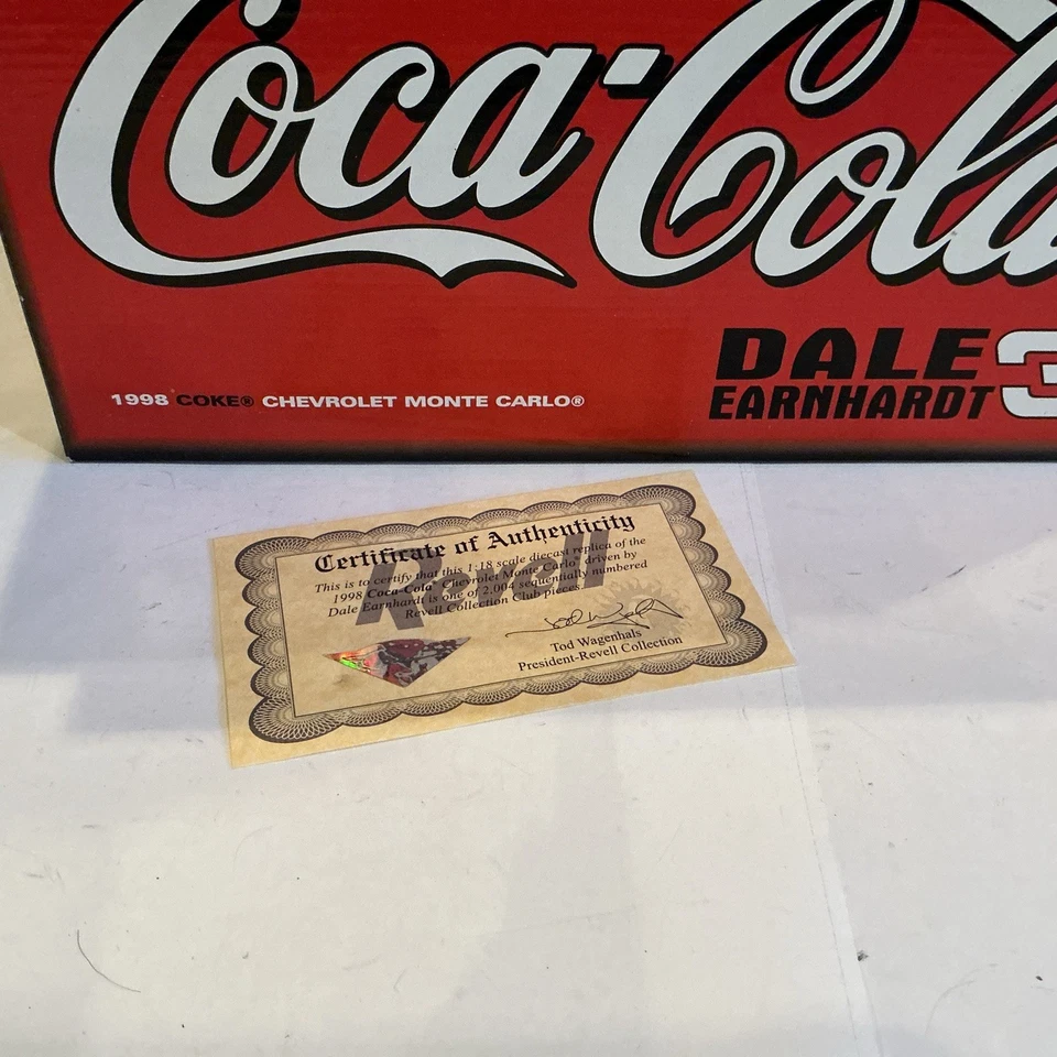 Dale Earnhardt Sr 1/18 NASCAR 1998 Coca-Cola Diecast NASCAR Foto 3 de 4
