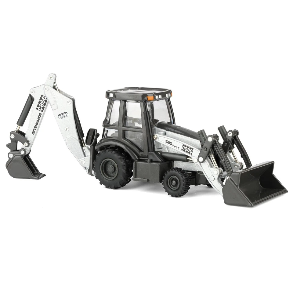 ERTL 1/50 JI Case 580 Super N Backhoe Loader Silver Signature Prestige 44521 - Image 2 of 4