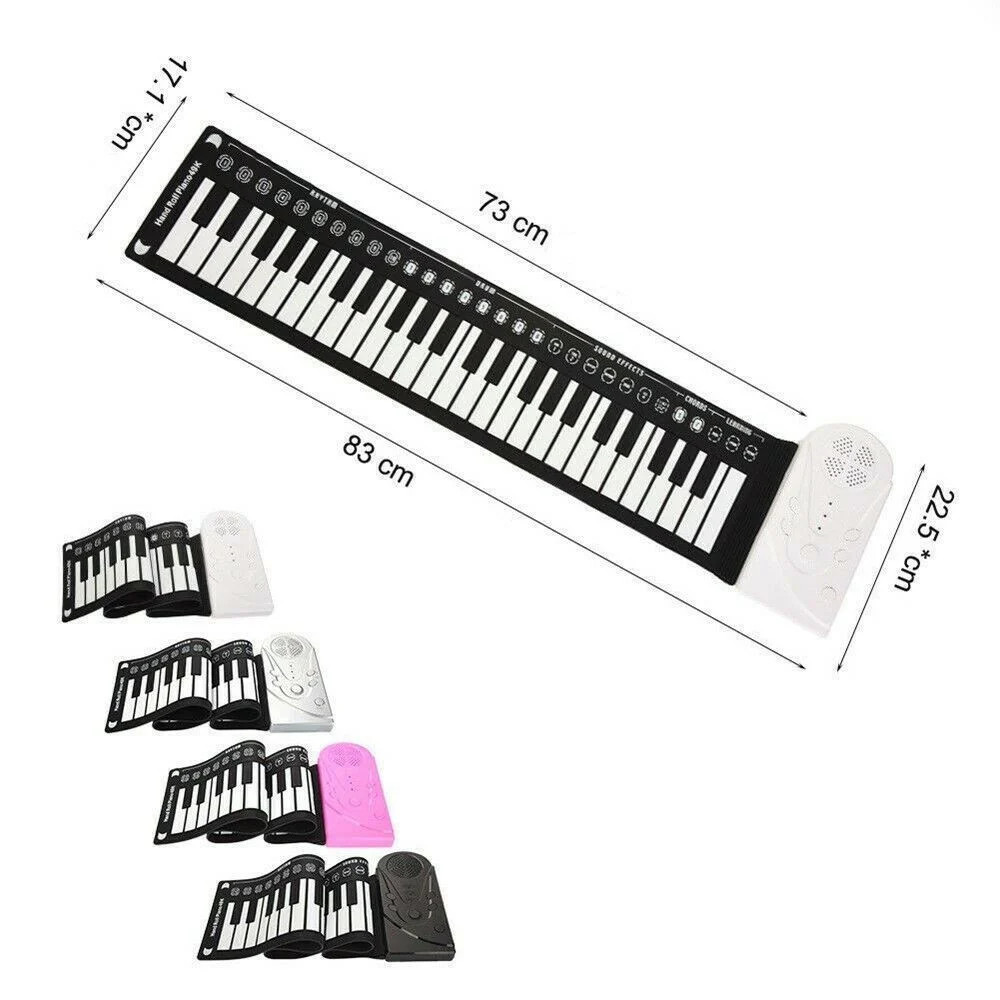 TASTIERA PIANOLA ELETTRONICA PIANOFORTE MUSICALE PIEGHEVOLE 49 TASTI Q-GQ001 foto 5