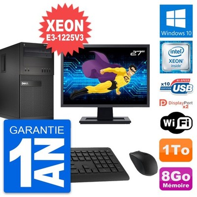 PC tour DELL XE2 MT Bildschirm 27 '' Xeon E3-1225 V3 RAM 8Go Platte 1To Windows