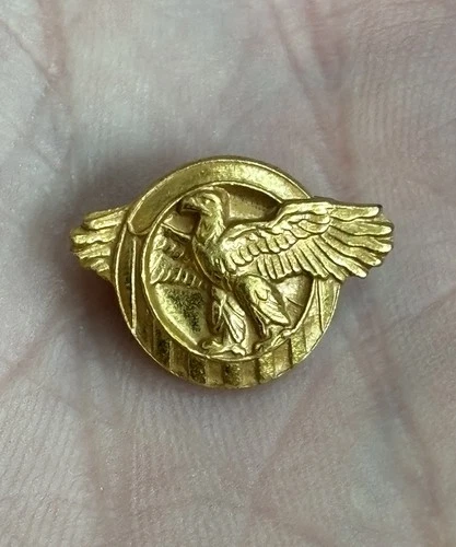 Pin Back WWII WW2 Ruptured Duck US Army Military Honorable Discharge Lapel Pin