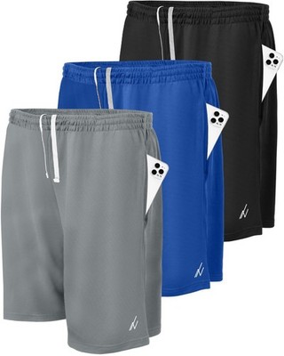 NY Threads 3 Pack Men's Athletic Shorts Quick Dry Lightweight Workout Running...