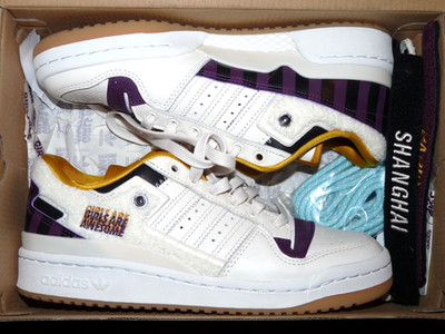 adidas Girls Are Awesome x Triple Platforum Low White Purple Beauty Womens Sze 8