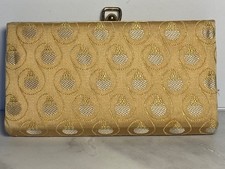 Vintage Clutch Purse Tan with Metal Snap Closure 6.25" 1950s