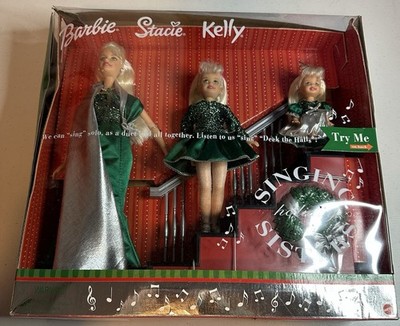 1999 Barbie Stacie Kelly Singing Sisters Holiday Trio NRFB Tested Works