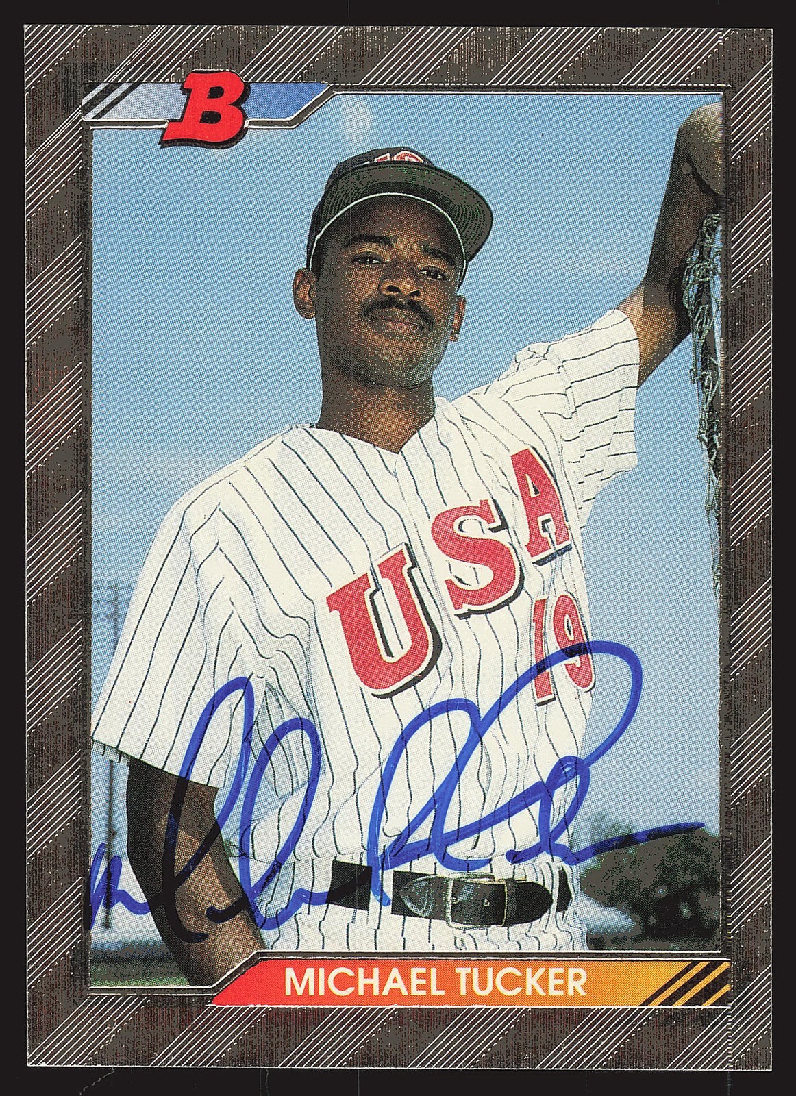 1992 Bowman #682 Michael Tucker In Person Autograph, A49