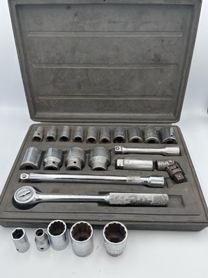 Vintage Wright 1/2  Drive SAE Socket Set USA Made