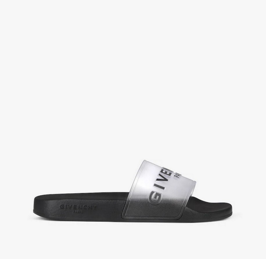 Givenchy Women's Paris Slide Flat Pool Sandals Transparent White Black EU39  US 9 | eBay