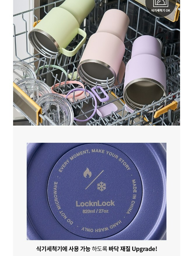 Lock n lock Metro King Tumbler 820ml Stainless Handle Cup 27oz Lock ...
