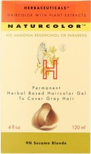 Naturcolor 9N Sesame Blonde Permanent Herbal Hair Color Gel Ammonia Free 4oz