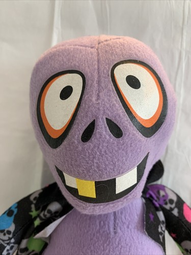 Plush Zombie Preowned Good Stuff Halloween Skull Jacket Gold Tooth 13” Tall - Picture 6 of 6