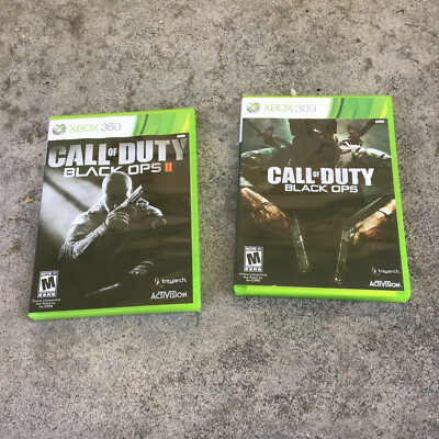 Call of Duty: Black Ops 1 & 2 (Microsoft Xbox 360) Complete CIB Lot Of 2