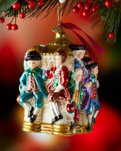 Jay Strongwater 10 Lords Leaping Glass Ornament, 12 Days of Christmas Collection - Picture 4 of 5