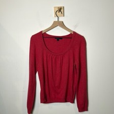 Boden Scoop Neck Sweater Cotton Blend in Red Copper Women s size 14