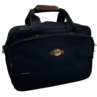Ricardo Beverly Hills Mens Briefcase Bag Santa Crus Black Business Travel Bag