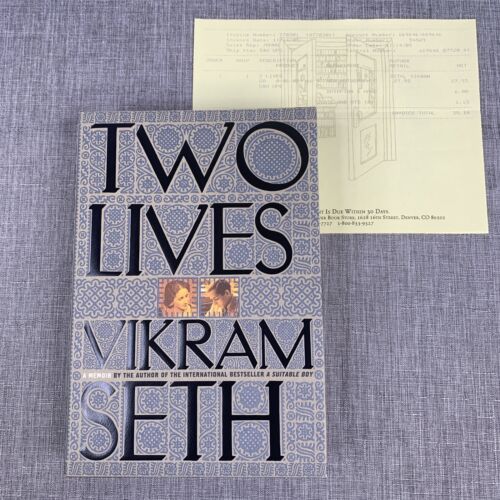 TWO LIVES 1st/1st SIGNED Vikram Seth NEW w/Orig Receipt
