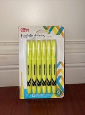 6-Pack of Yellow Highlighters  Chisel Tip  Office Depot