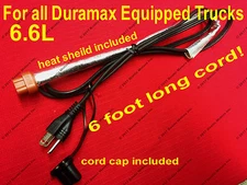 Duramax Block Heater Cord 6.6L Diesel 2001-2018 Chevy Duramax Engine Heater Cord