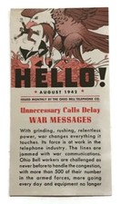 Ww2 Ohio Bell War Messages Card 