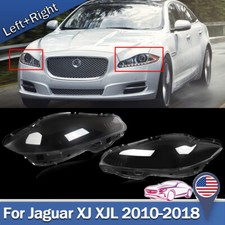 For Jaguar XJ 2010-2019 A Pair Headlight Lens Clear Cover Replacement Left+Right