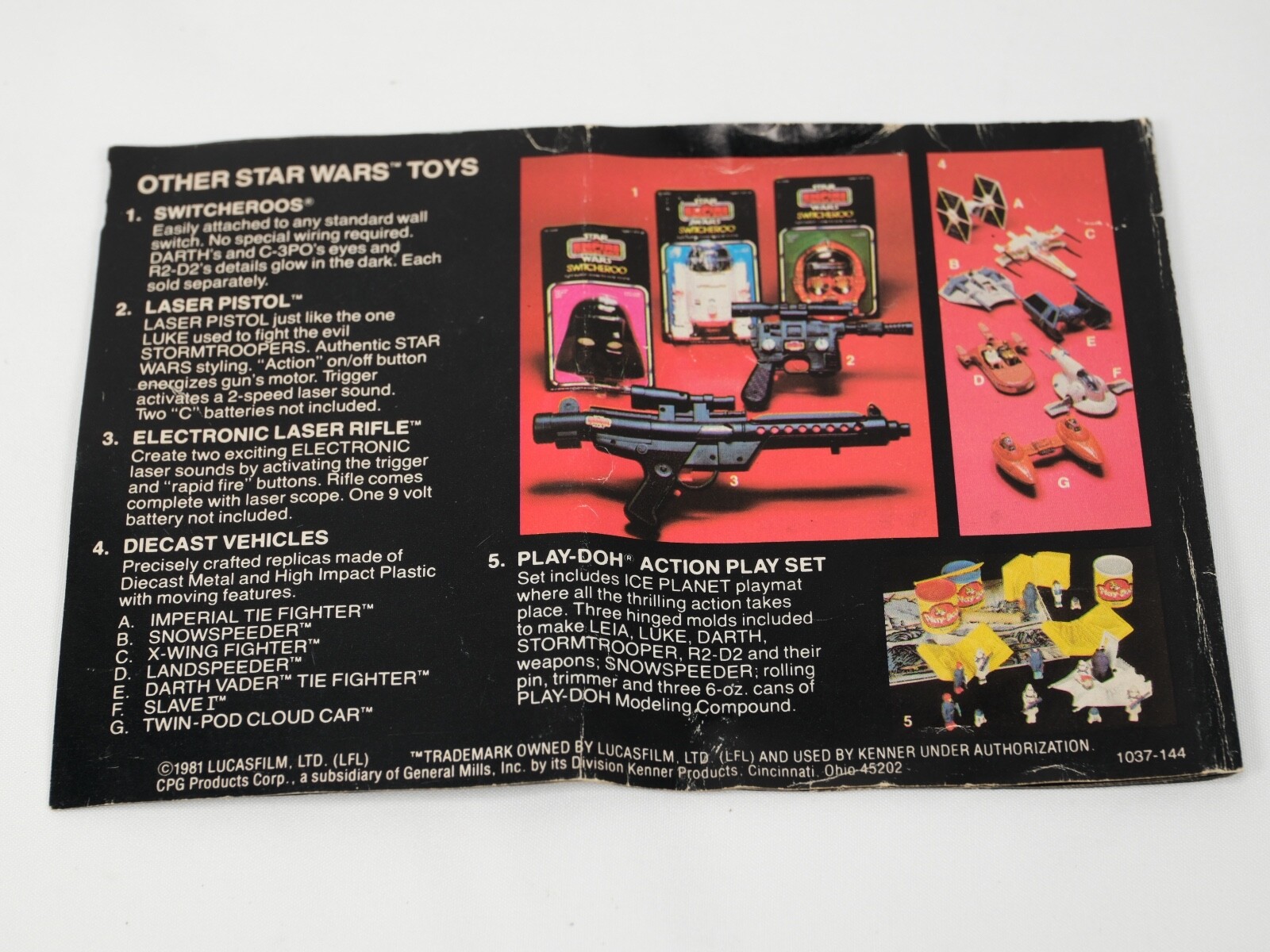 Vintage 1981 Kenner Star Wars Action Playset Dagobah Box Instructions