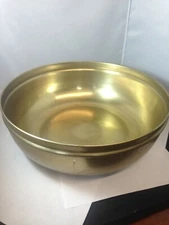 THRESHOLD NEW Round Brass Bowl Decorative Gold Antiqued Brass Tabletop Accent