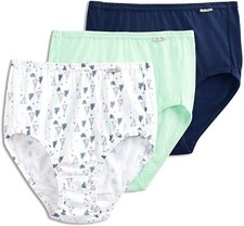 Jockey 251443 Women's Plus Size Elance Brief 3-Pack Underwear Size 5