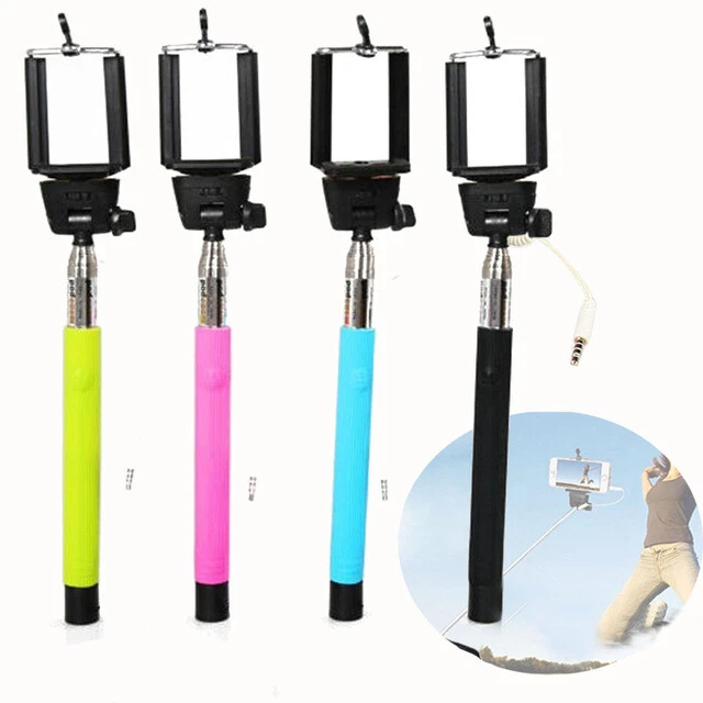 Monopod Selfie Stick Telescopic WIRED Remote Mobile Phone holder All Phones - Image 3 of 4