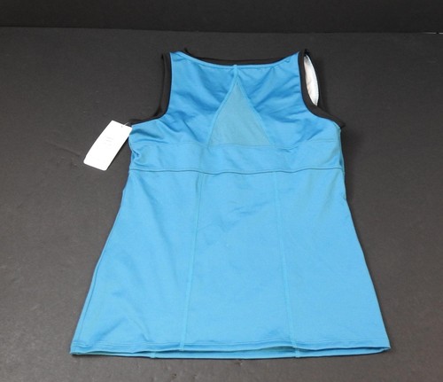 New K-Swiss Blue Black Trim V Neck Tank Sleeveless Shirt UV Protect Small GD34 - 第 2/12 張圖片
