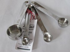 All Clad Measuring Spoons Standard Size Set 4 Pieces Stainless Steel Brand New