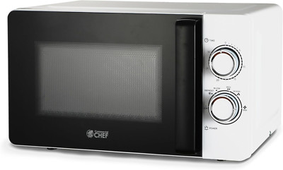 Small Microwave 0.7 Cu. Ft. Countertop Microwave with Mechanical Control, White 