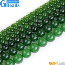 Green Taiwan Jade Gemstone Round Beads For Jewelry Making Free Shipping 15"